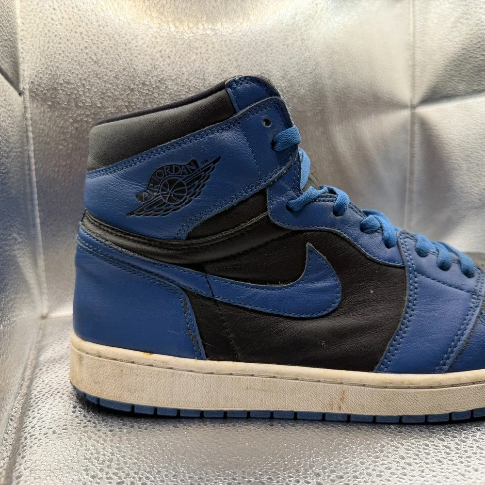 Size‎ 13 Jordan 1 Retro OG High Dark Marina Blue Mens Sneaker Shoes 555088-404